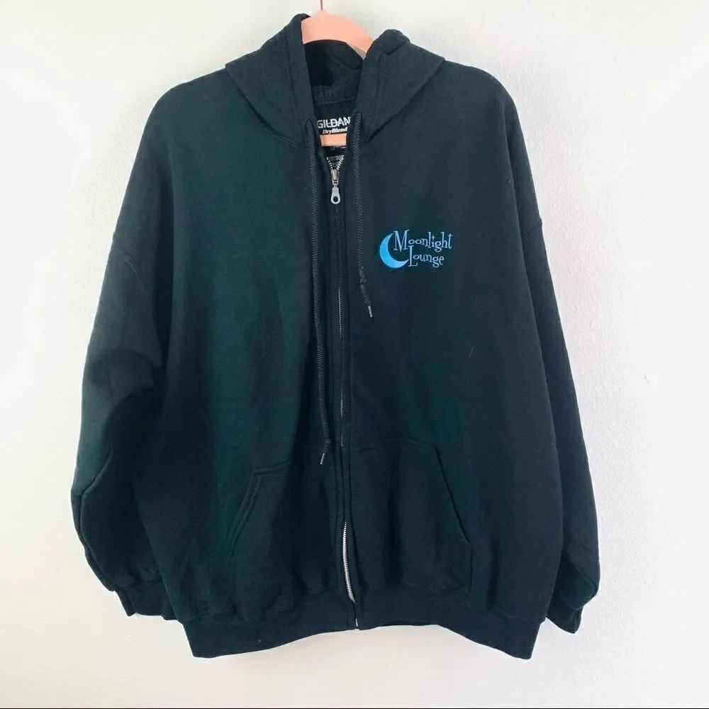 Gildan Moon Light Lounge Black Hoodie